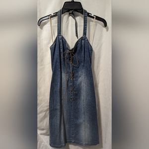 Final Touch Denim halter dress size S